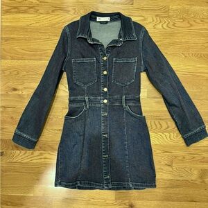 Zara Dark Blue Denim Dress